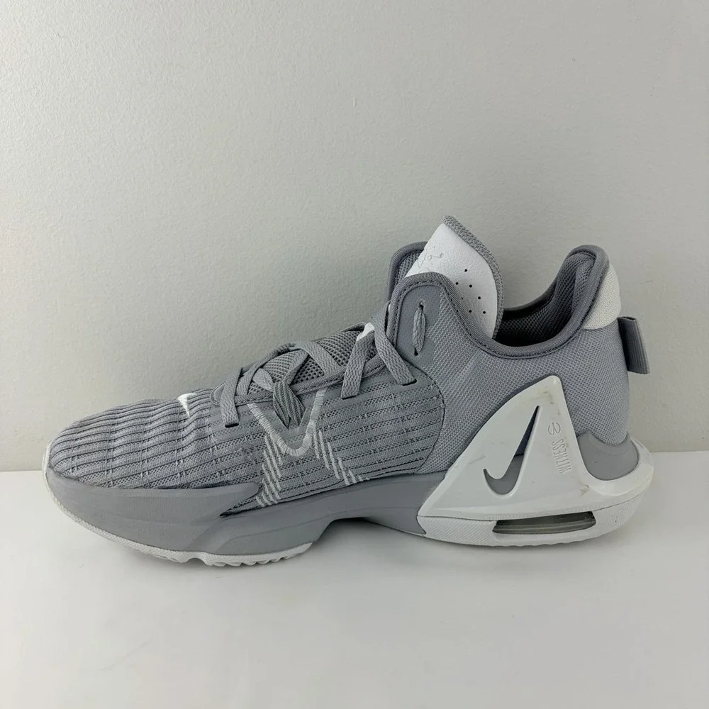 Nike LeBron Witness 6 TB Wolf Grey White Basketball Shoes Men's Size 12